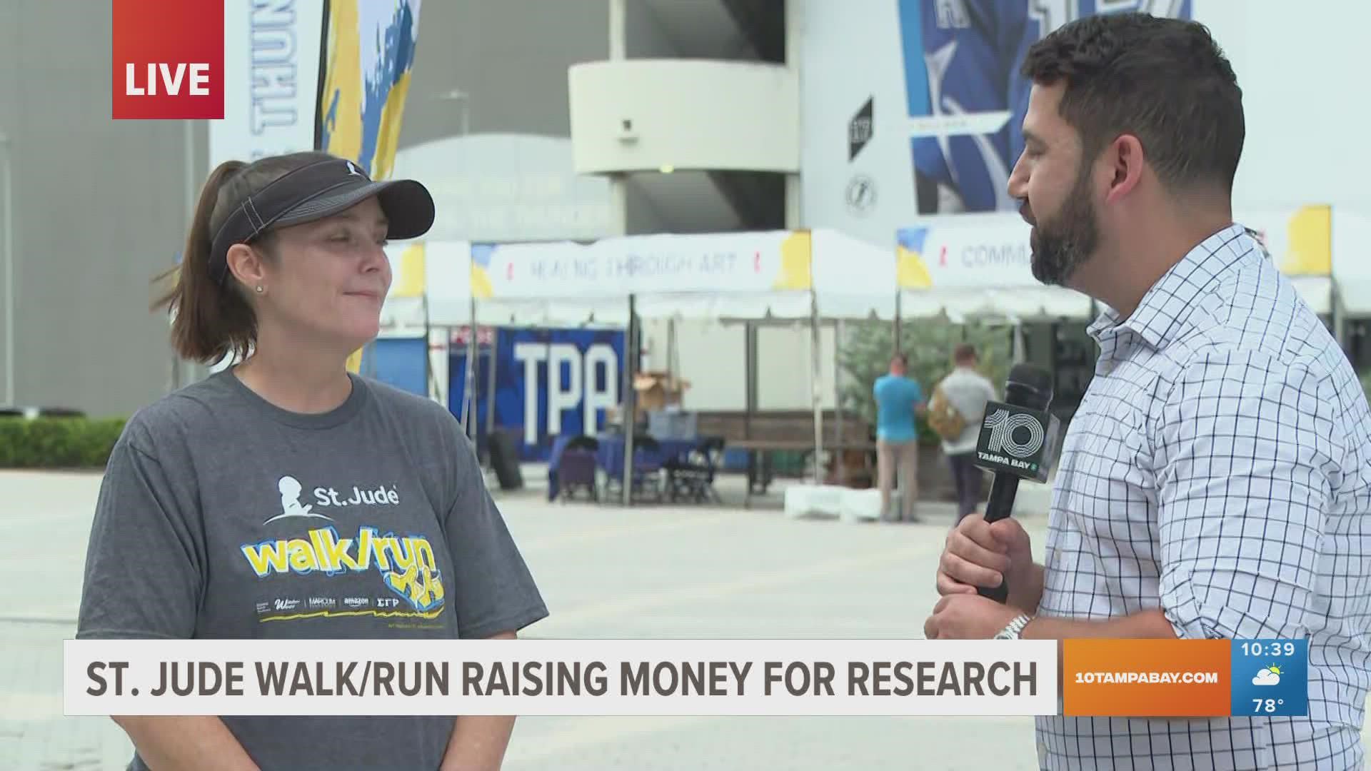 It was the first in-person St. Jude Walk/Run since 2019, raising money for childhood cancer research.