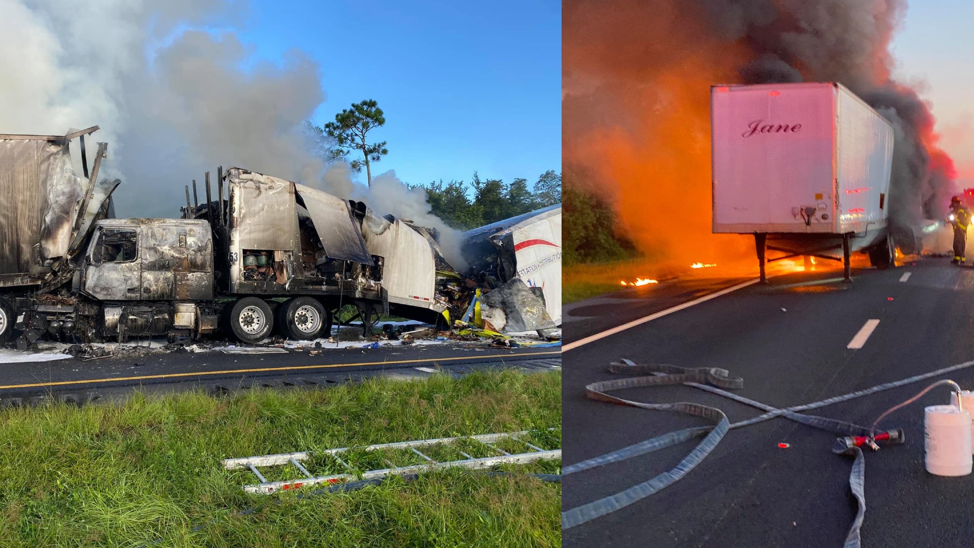 Fiery semi-truck crash shuts down Florida's Turnpike in Osceola | wtsp.com