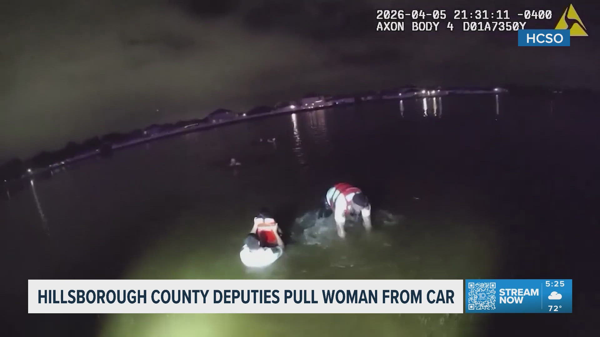 VIDEO: Woman rescued from vehicle submerging in Hillsborough County ...