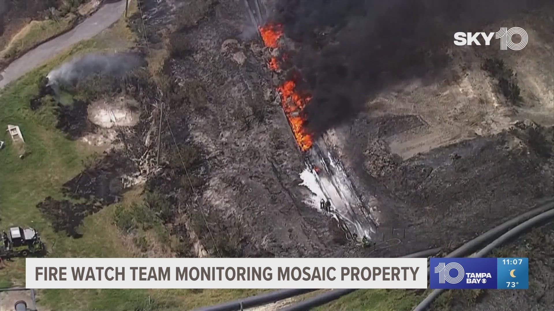 Mosaic emergency response, the Florida Forestry Service and HCFR worked in tandem to get the blaze under control.