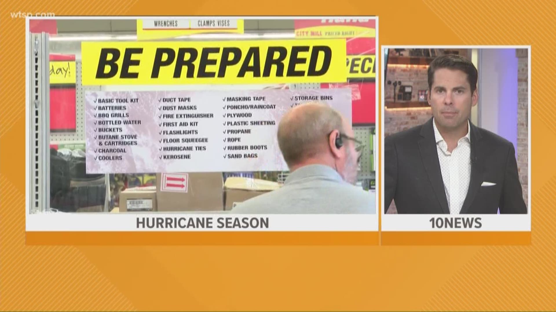 For one more day, several hurricane preparedness supplies won't be subject to sales tax in Florida. https://on.wtsp.com/2ETO3Ho
