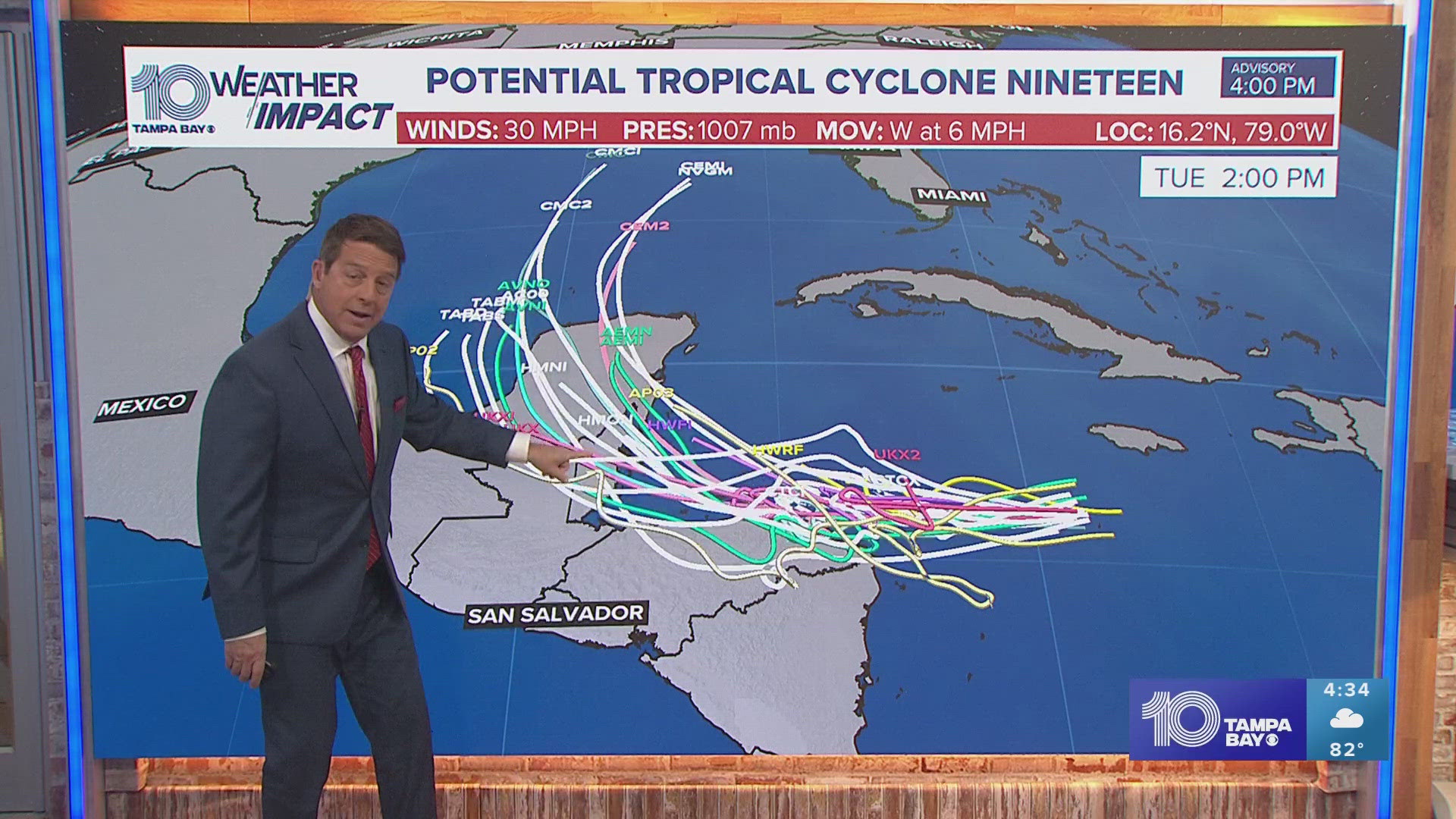 When it develops, the storm will be named Sara.