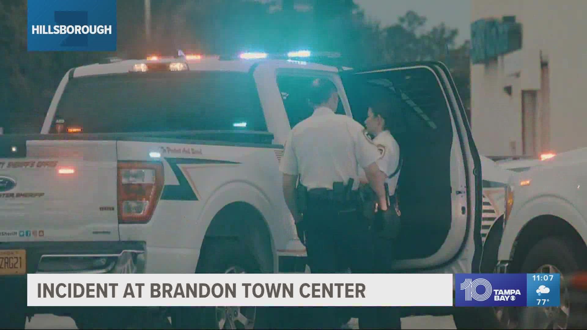 People inside the Westfield Brandon Mall mistakenly  thought a man who fell from the second floor of a carousel as a potential shooting.
