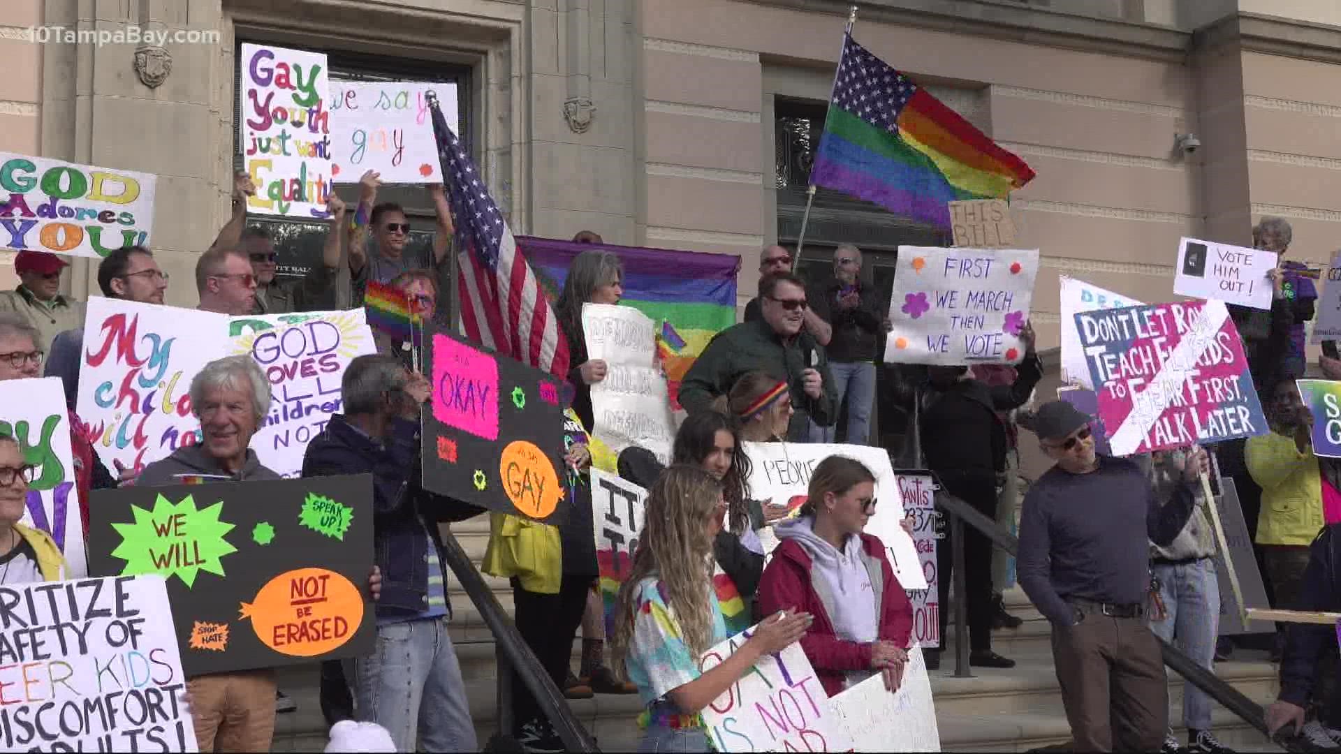 Gay Rights Rally 'OK to say gay' rally held outside St. Pete city hall | wtsp.com