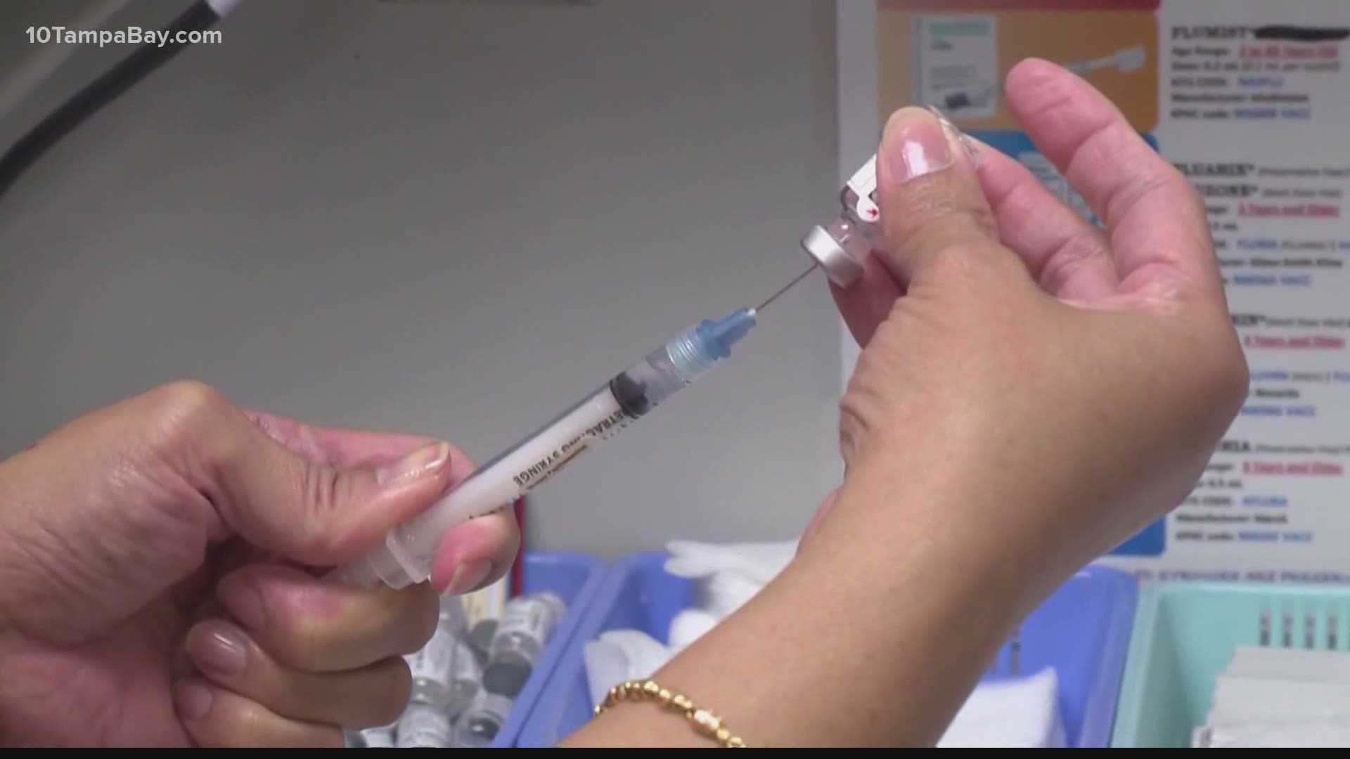 The Florida Department of Health says they've seen a huge decrease in the number of students getting updated vaccines.