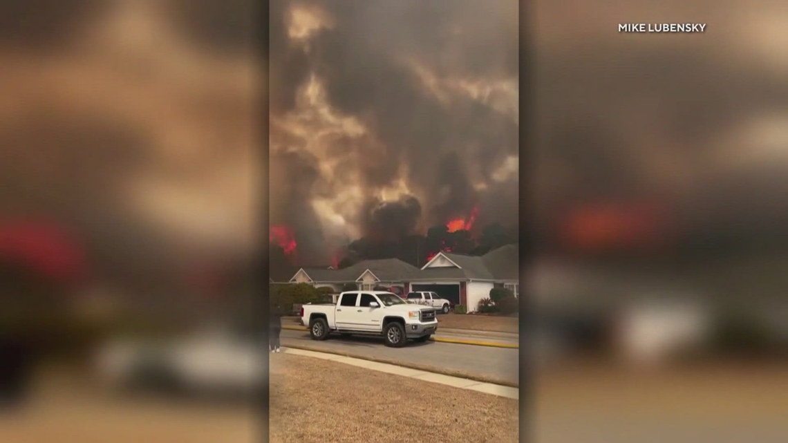 Crews battle wildfires in North and South Carolina amid dry conditions ...