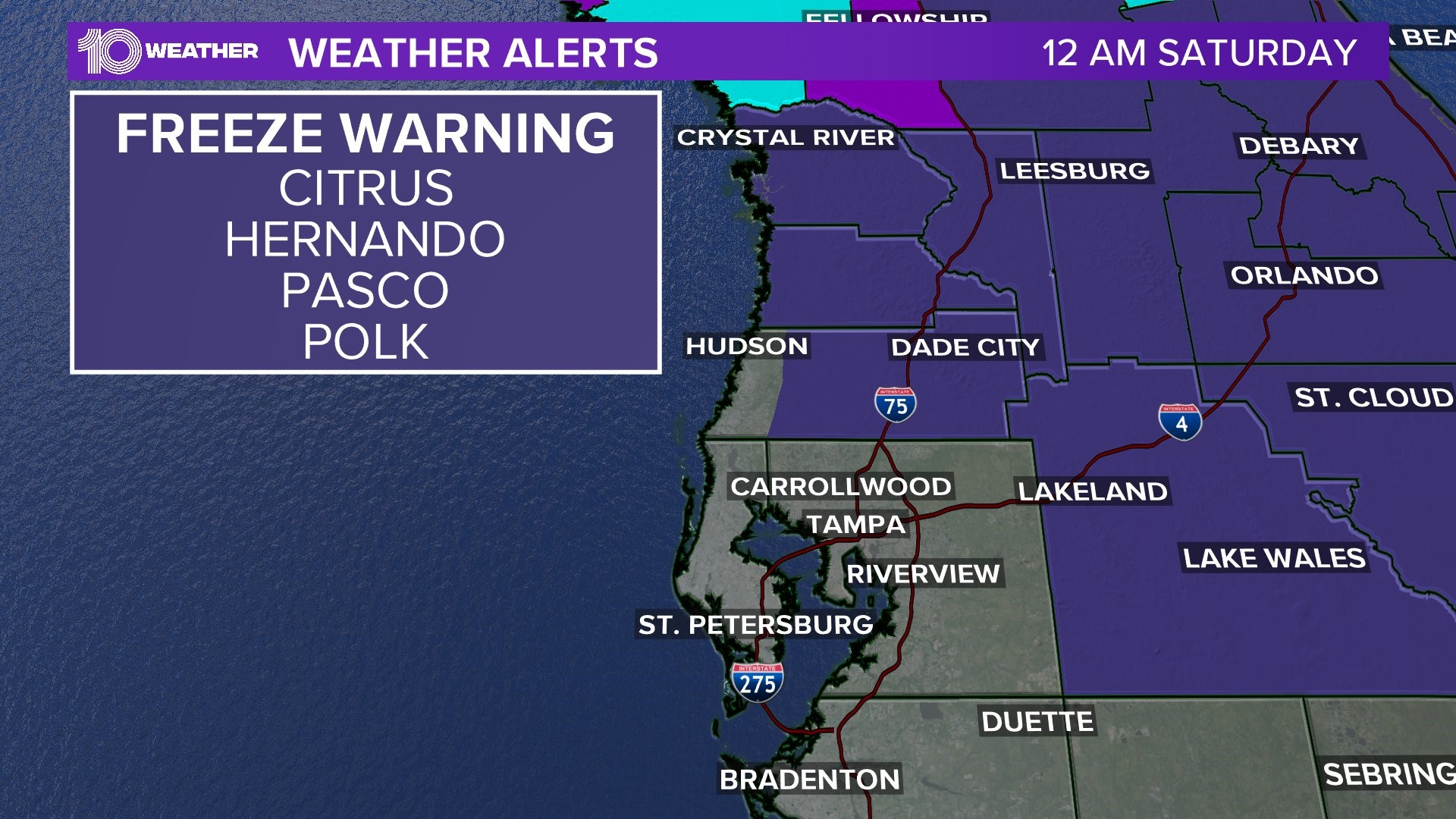 Tampa Bay cold weather