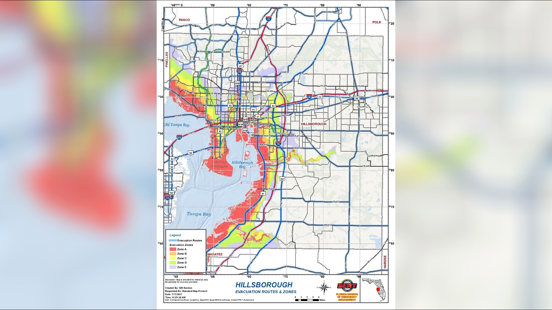 Know your zone Tampa Bayarea evacuation zones and routes