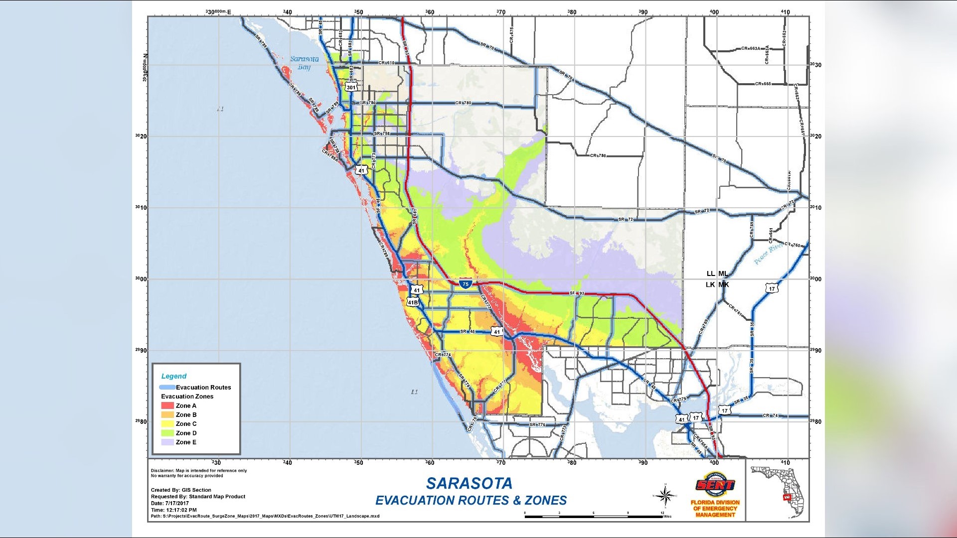 Know Your Zone: Tampa Bay-area Evacuation Zones And Routes | Wtsp.com