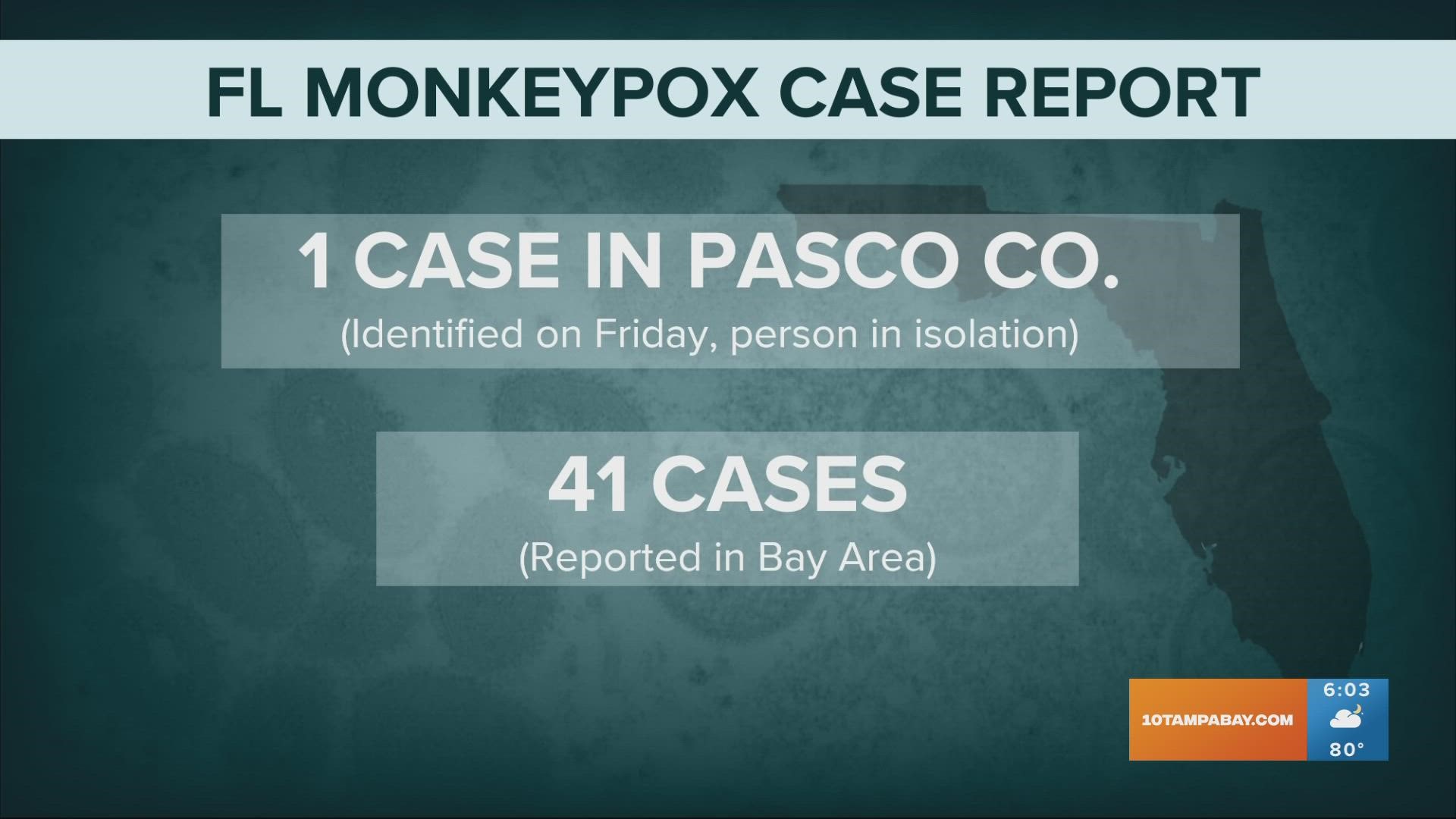 So far in the Tampa Bay area, 41 cases have been reported.