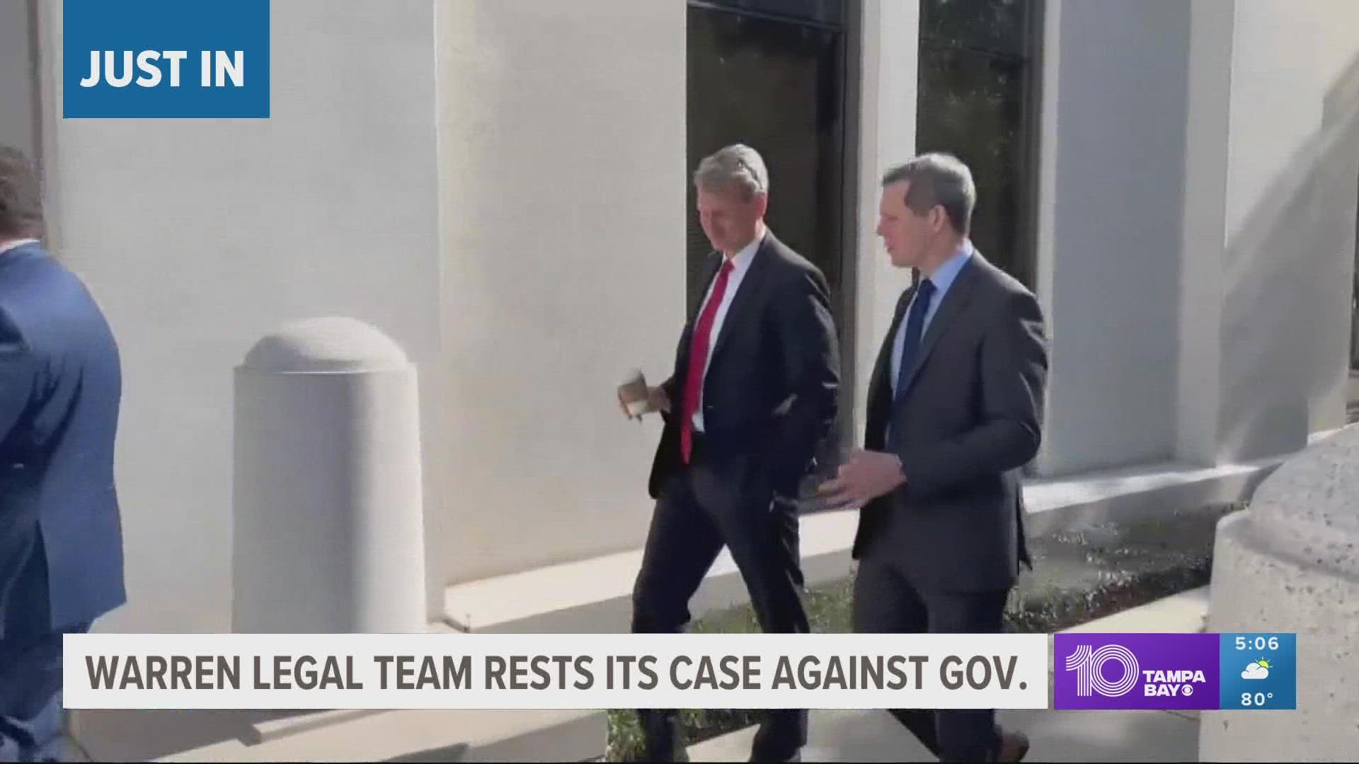 During day two of the trial, Gov. Ron DeSantis’s Public Safety Czar Larry Keefe wrapped up his testimony.