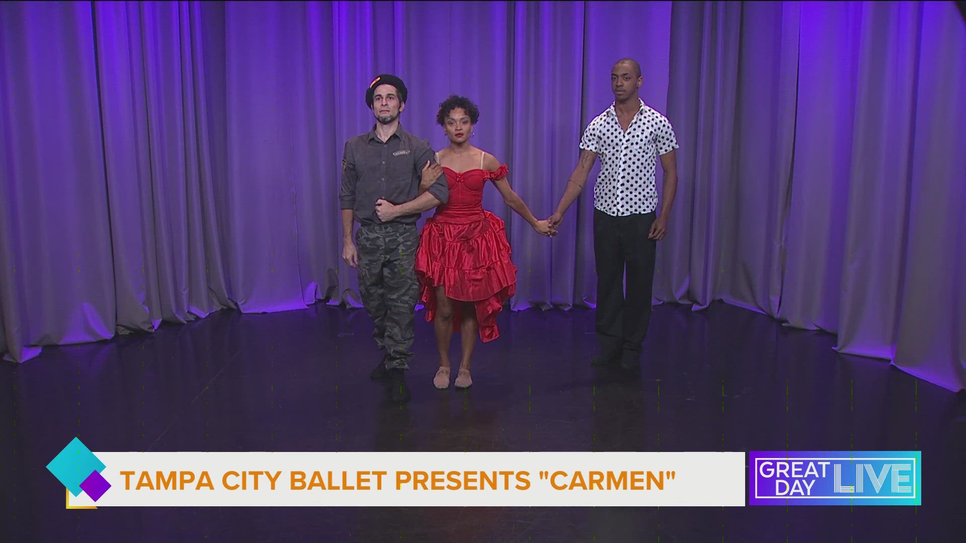 “Carmen,” the tragic tale of love, jealousy and betrayal takes center stage at The New Tampa Performing Arts Center Nov. 1-3. www.tampacityballet.org