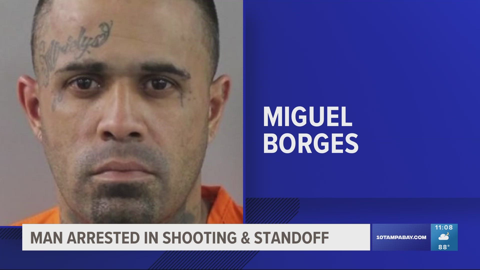Miguel Borges was charged with aggravated battery of a person with a firearm, possession of a firearm by a delinquent and unarmed burglary of an occupied dwelling.