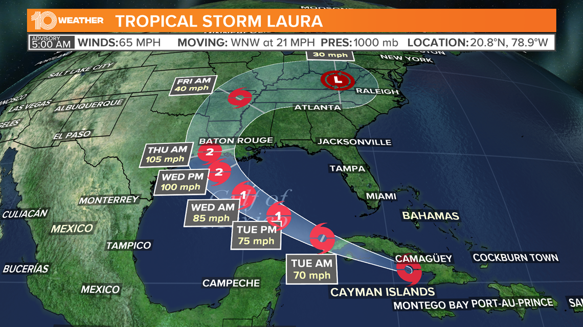 Tracking Tropical Storm Laura: NHC forecast for Florida | wtsp.com