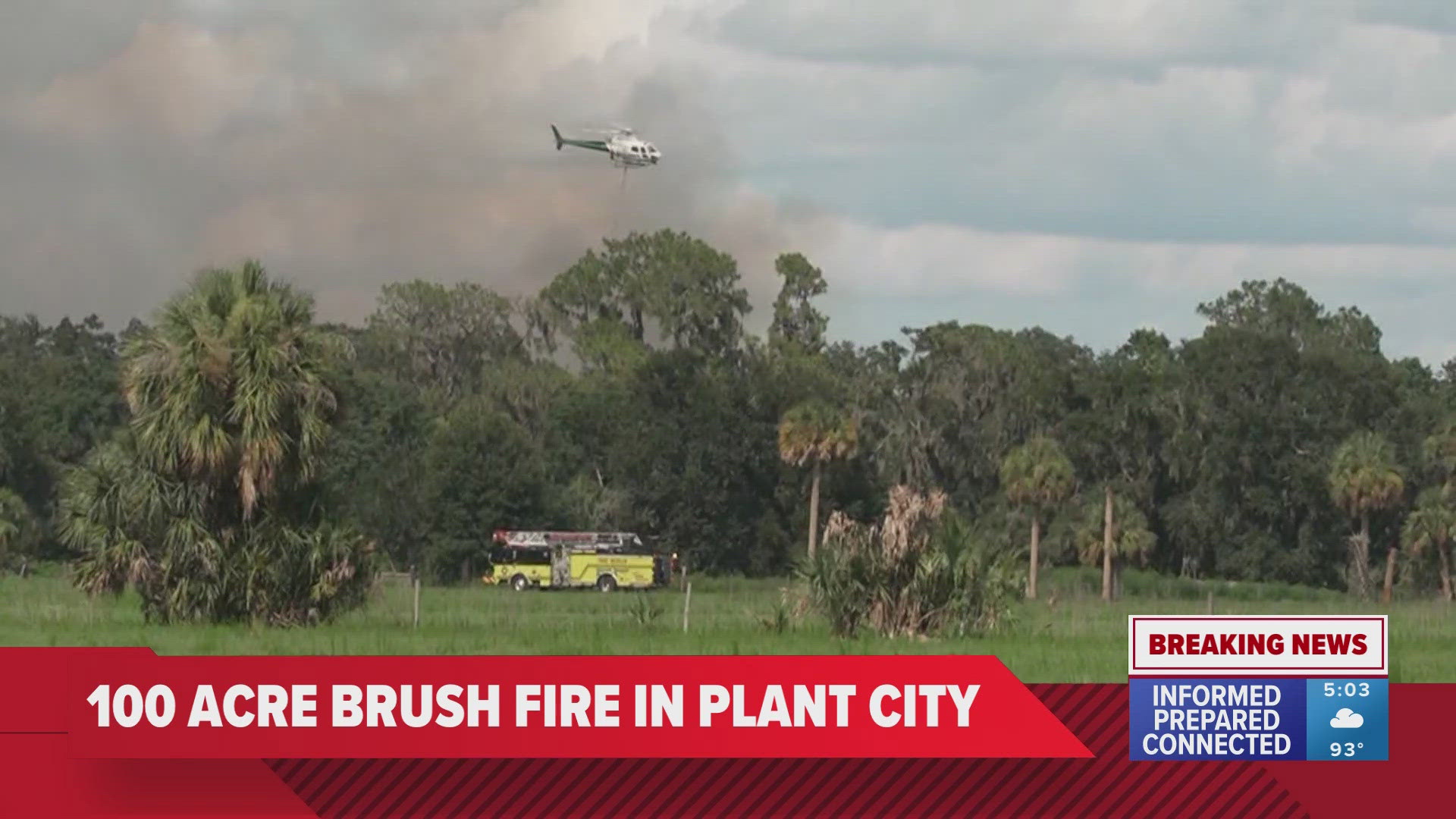 100-acre brush fire breaks out in Hillsborough County | wtsp.com