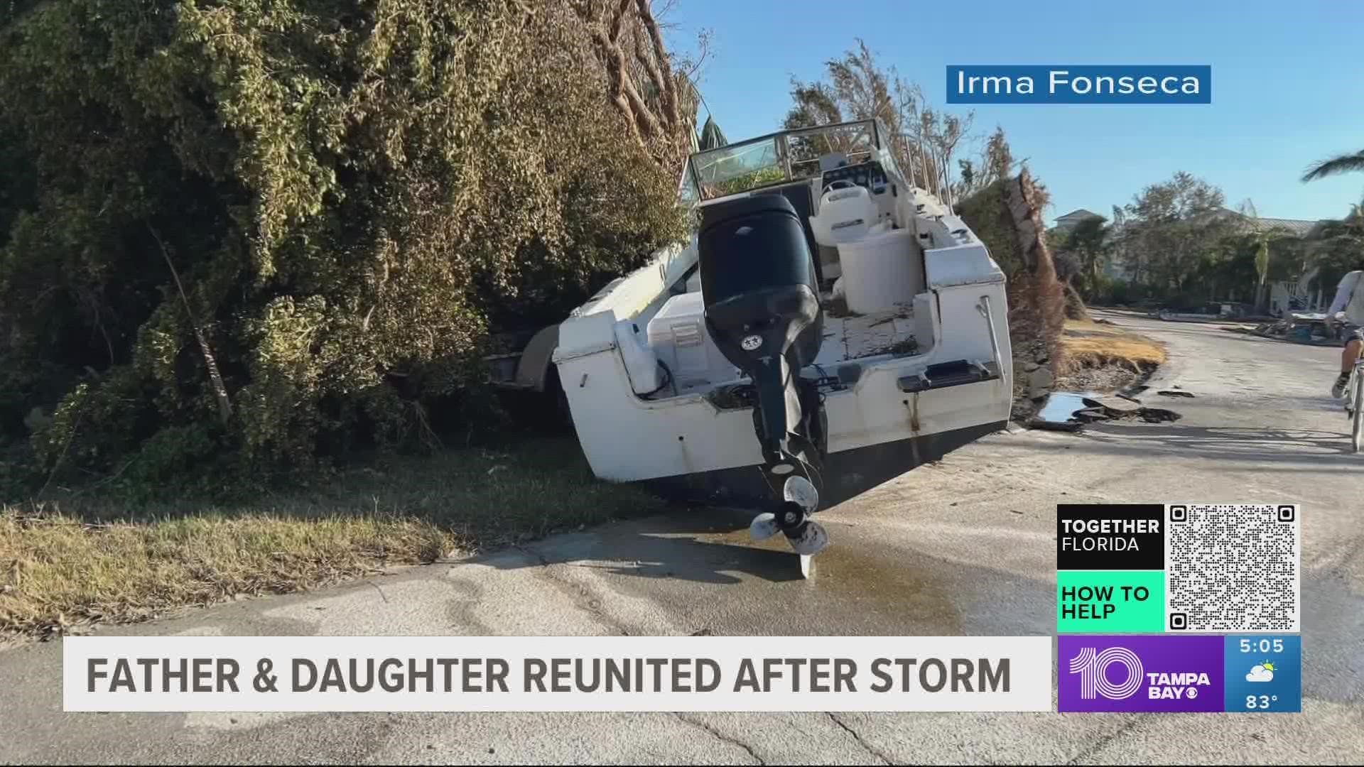 The man stayed on Fort Myers Beach and decided to ride out the storm.