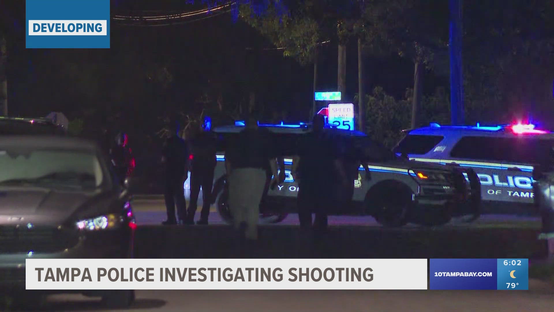 Tampa police say they are searching for the person or people responsible for shooting a man overnight Monday.