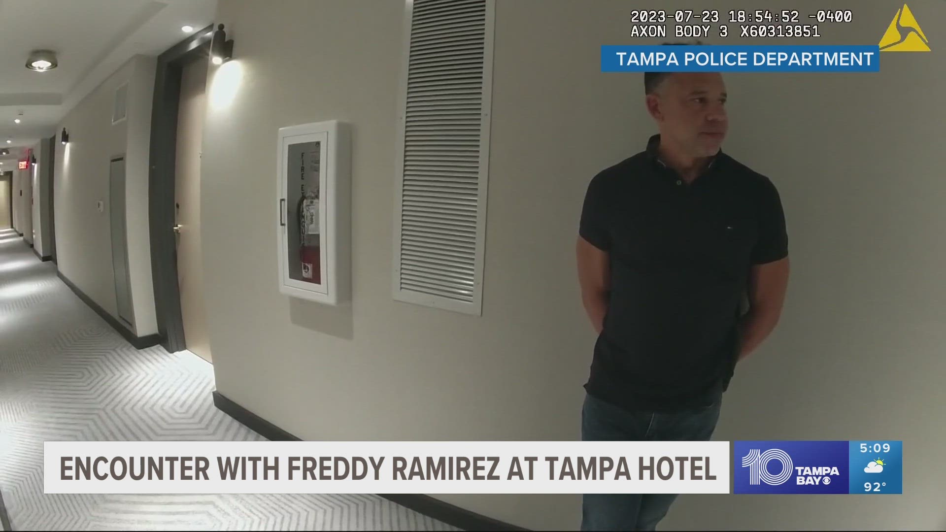 Officials say hours after footage, Alfredo “Freddy” Ramirez stopped his vehicle, with his wife inside, south of Tampa and shot himself in the head.