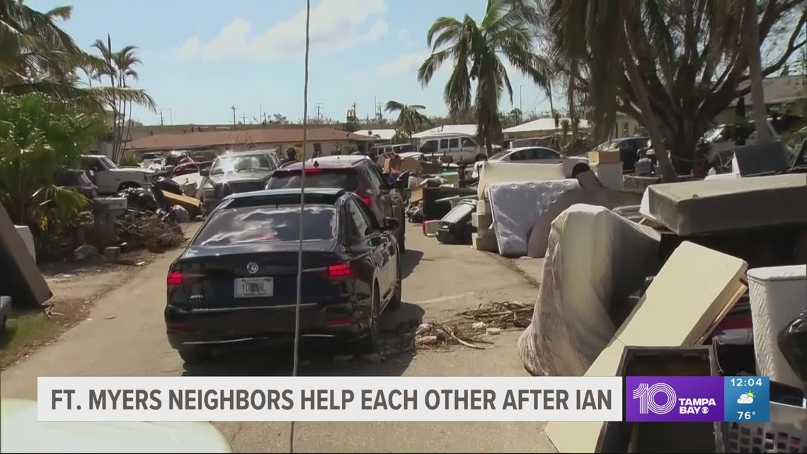 Fort Myers neighbors help each other after Hurricane Ian