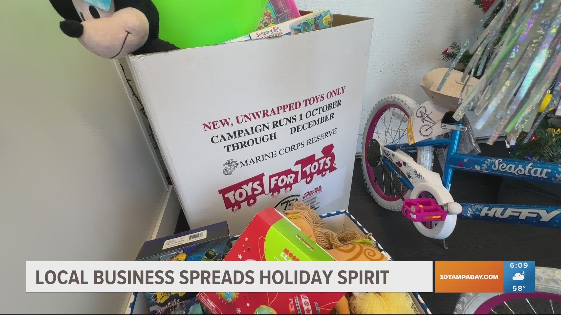 Ice Cold Air is collecting donations for Toys for Tots.