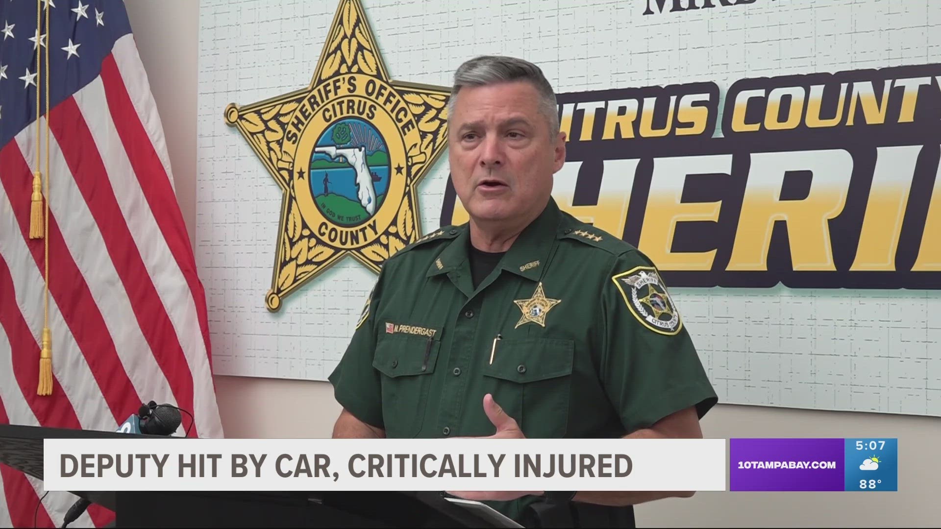 Deputy Andy Lahera was hit and injured while directing traffic at the intersection of Saunders Way and South Lecanto Highway.