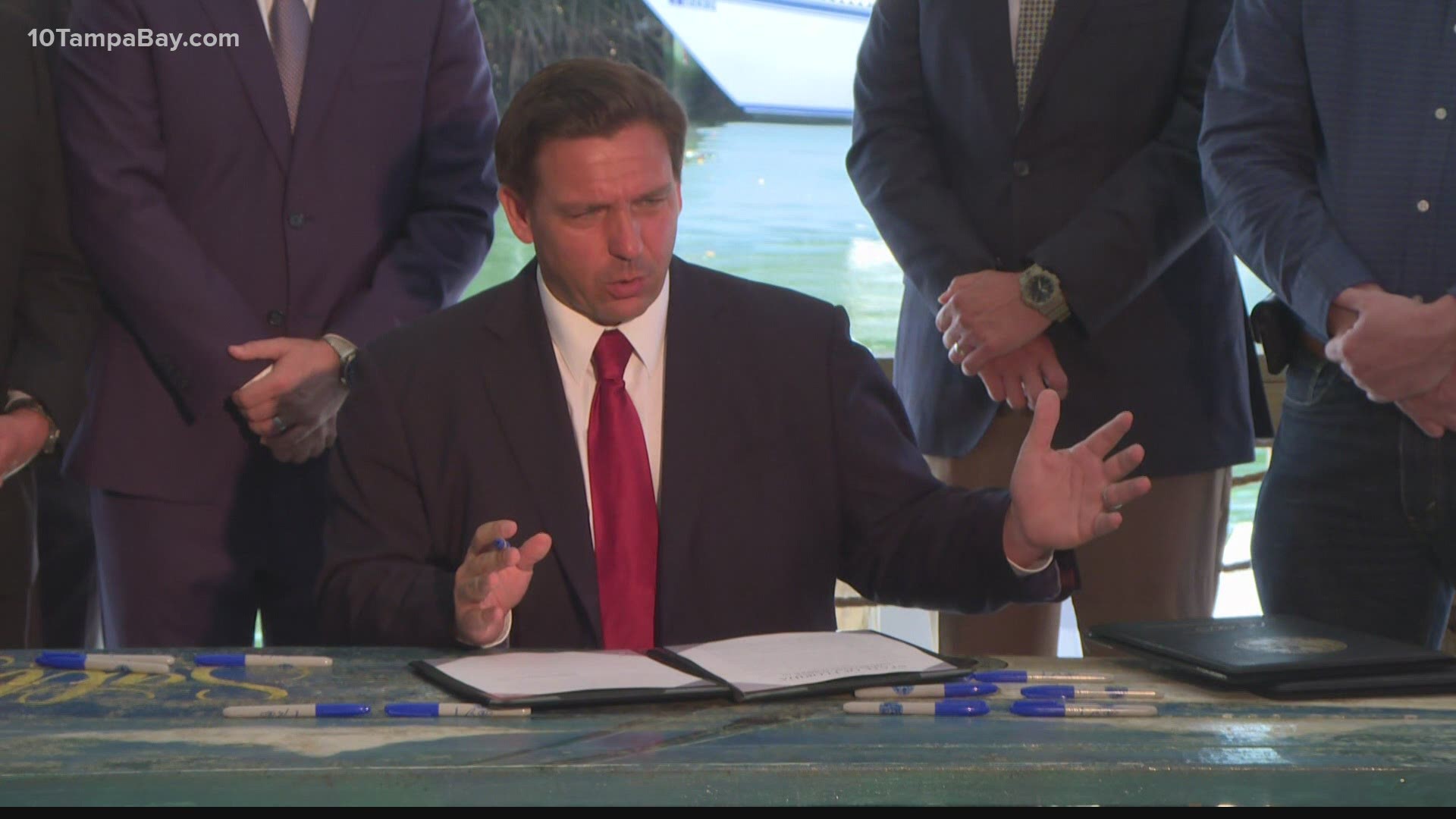 The governor also signed a pandemic-related bill Monday.
