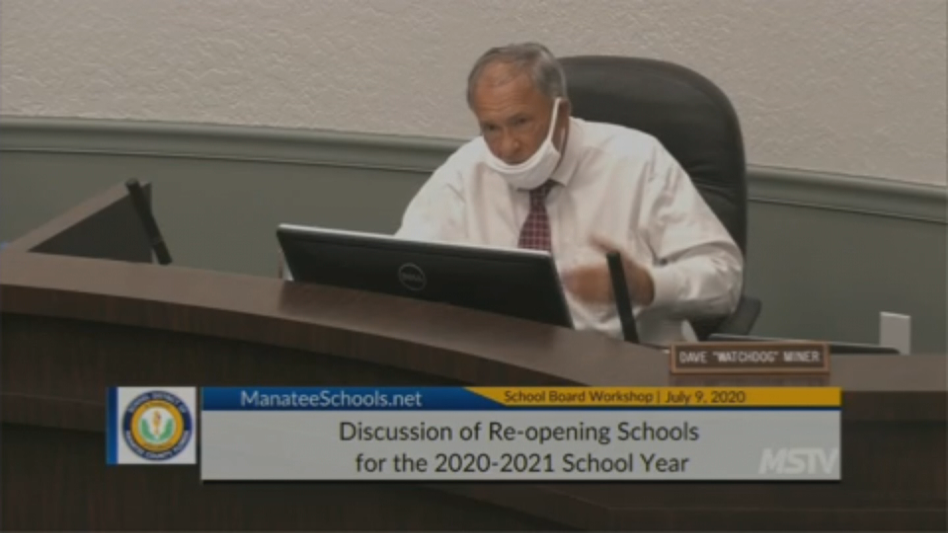 Manatee School Board Members discuss the plans for reopening schools this fall.