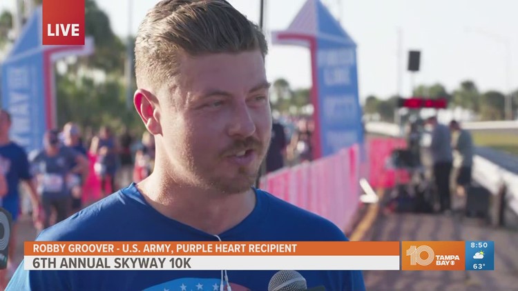 Purple Heart recipient finishes Skyway 10K