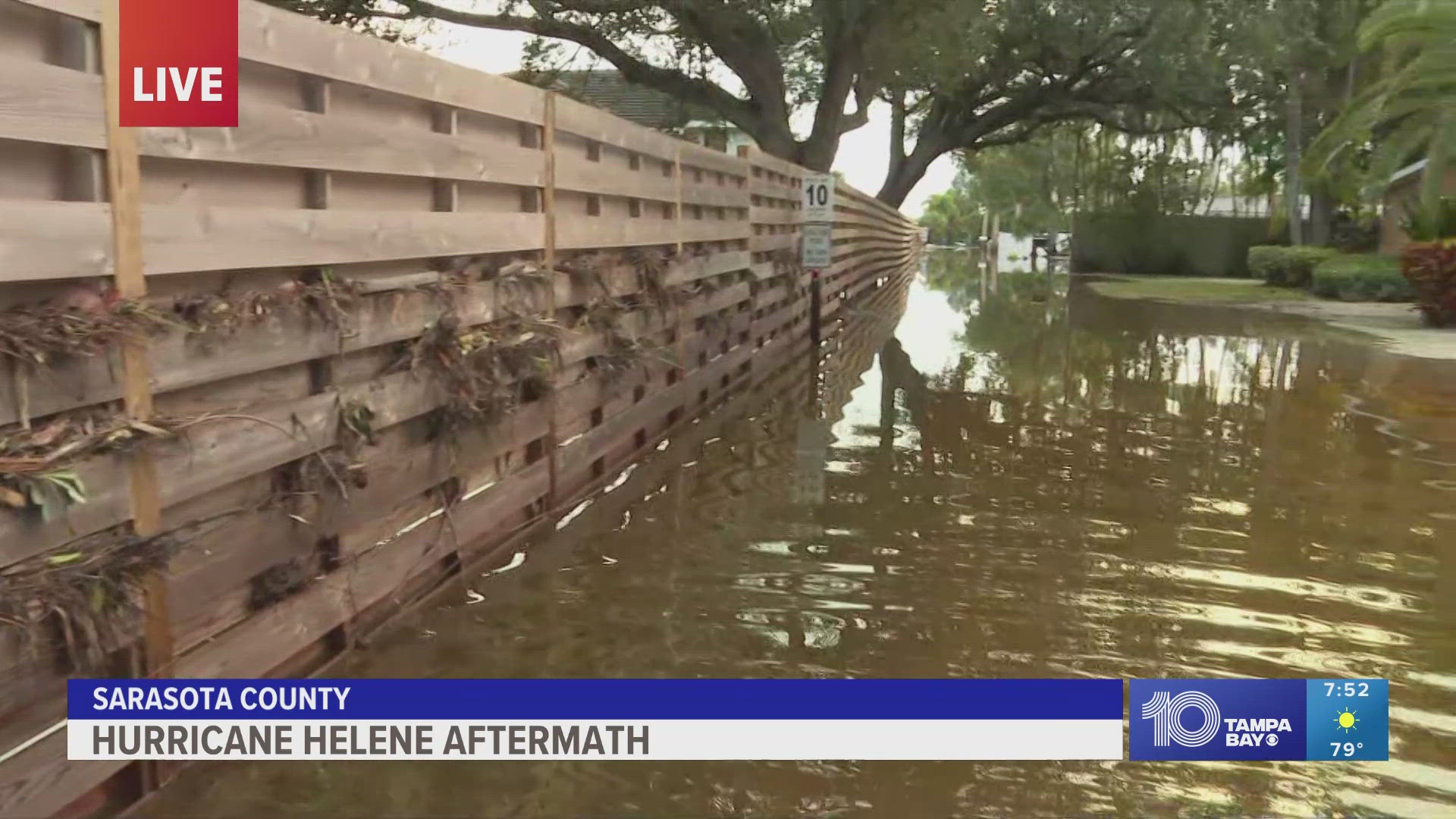 10 Tampa Bay's Nick Volturo gives a look at the Hurricane Helene aftermath in Sarasota County.