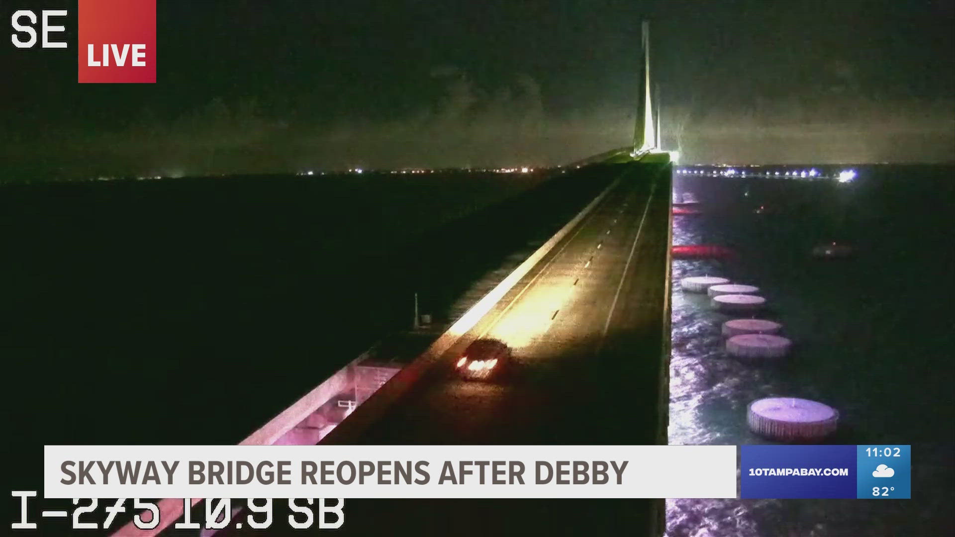 The Sunshine Skyway Bridge was closed for nearly 24 hours due to high winds.