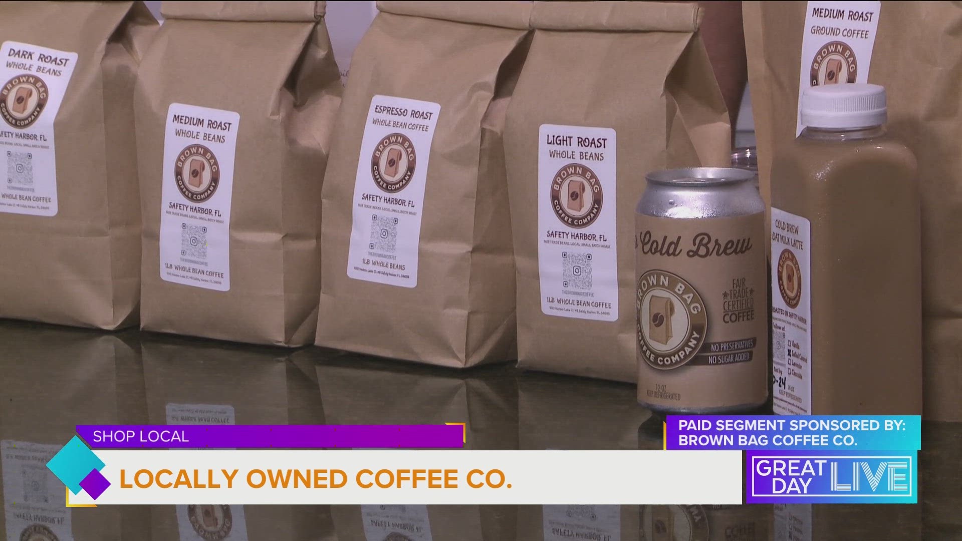 This story sponsored by: Brown Bag Coffee Company; This Safety Harbor roaster served up some of their award winning cold brew coffee to GDL.