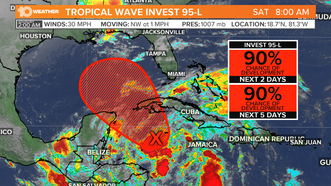 Tracking Invest 95-L: System Could Strengthen Into Depression This ...