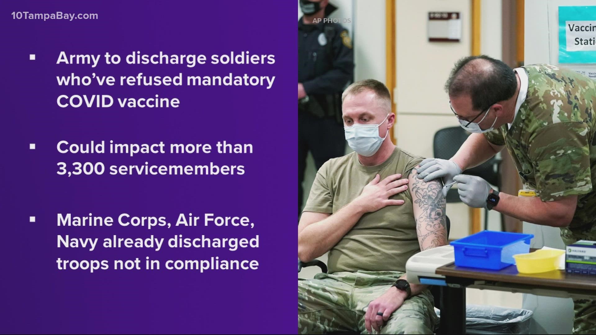 Army To Discharge Unvaccinated Soldiers | Wtsp.com