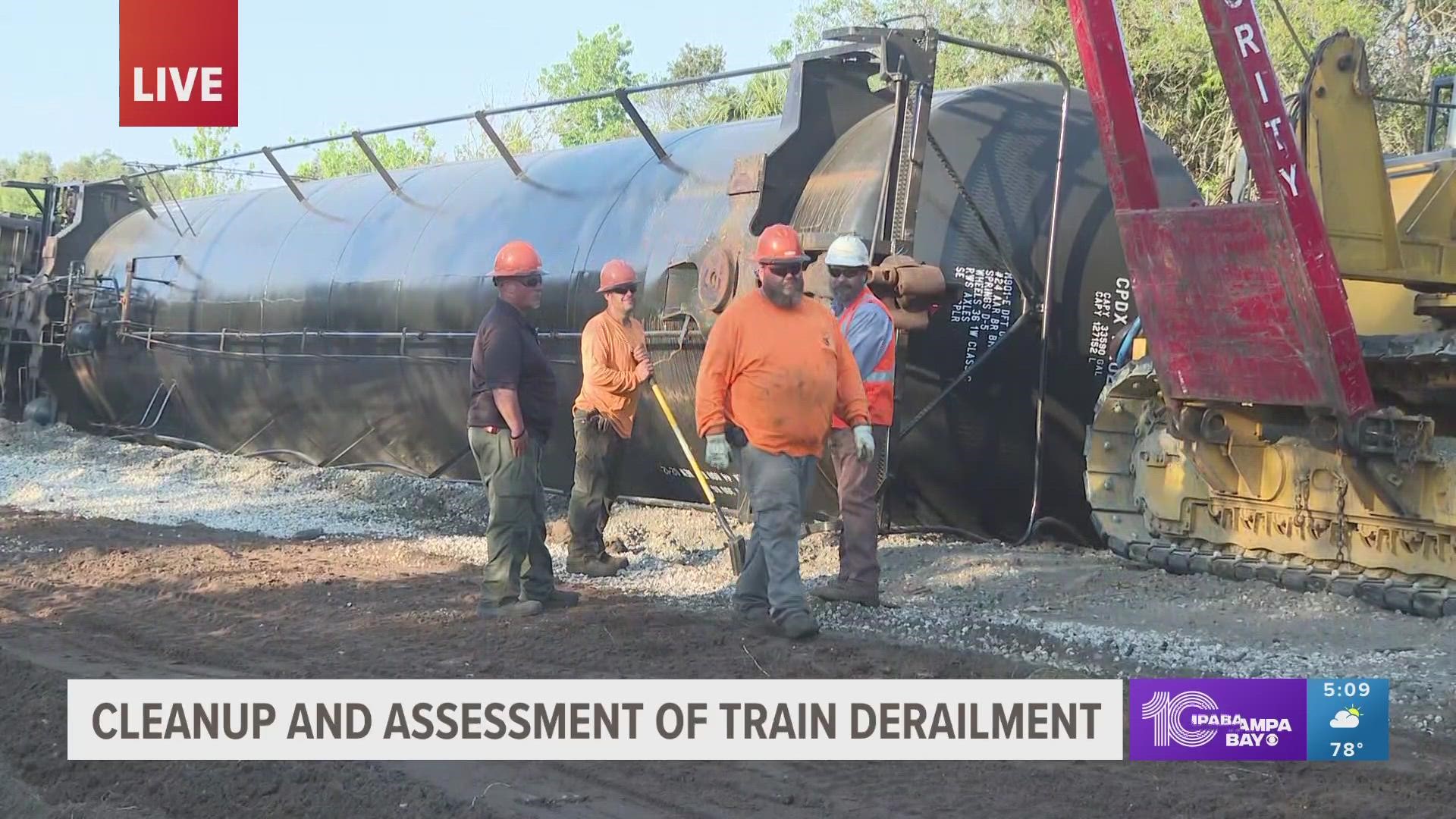 Seminole Gulf Railway says it will also make any necessary repairs to the about 200 feet of the track itself.