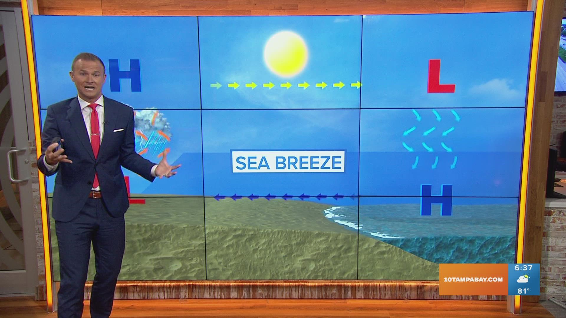 A viewer asked our 10 Tampa Bay weather team why other places near her were getting rain but her lawn remained bone dry. It has to do with sea breeze. Grant explains