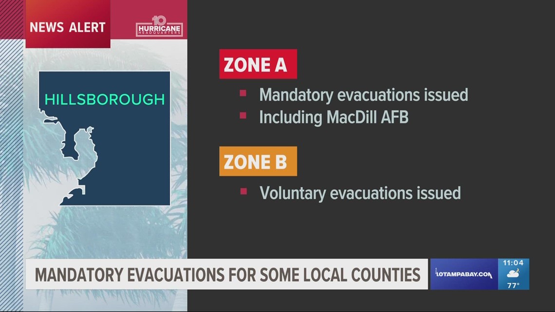 Tampa Bay-area evacuations for Hurricane Ian: County-by-county list ...