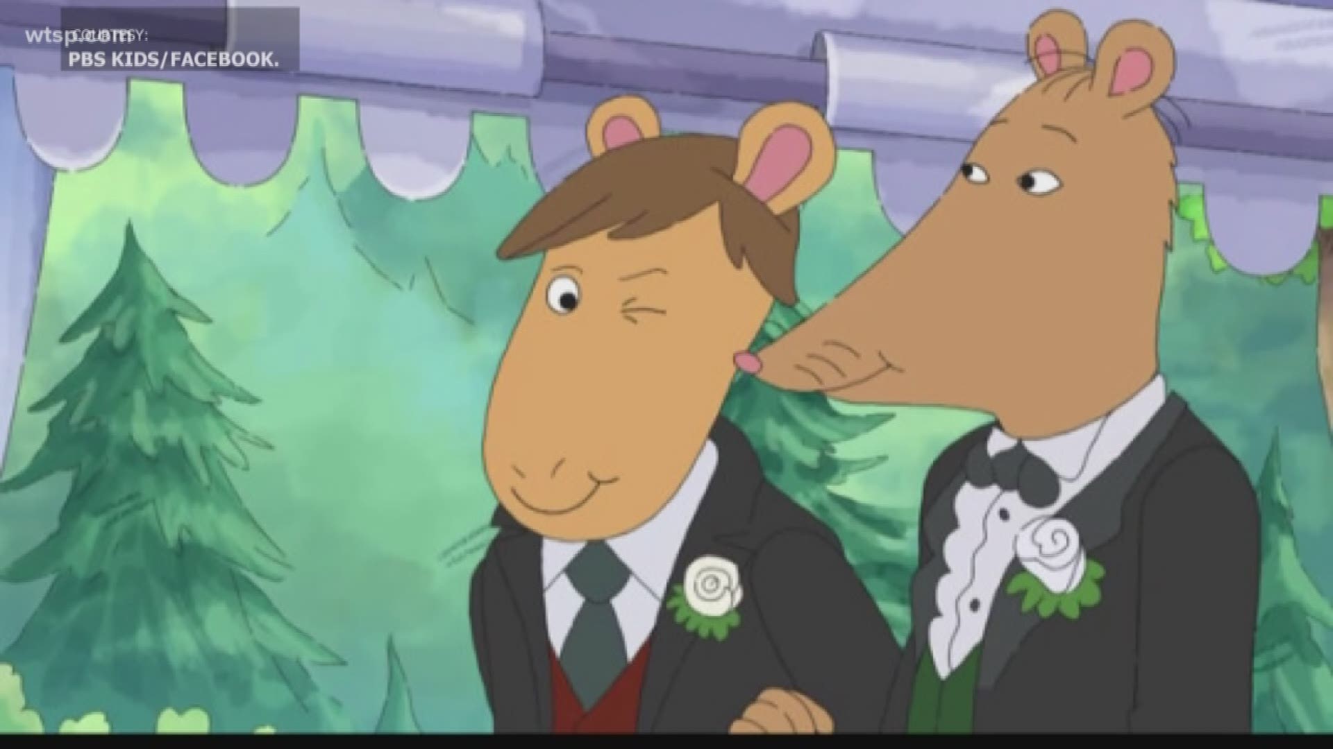 Alabama Public Television has chosen not to air an episode of the PBS children's show "Arthur" because it included a same-sex wedding.

The episode "Mr. Ratburn and the Special Someone" aired nationally on May 13, showing Arthur attending the wedding of his teacher and partner.

APT showed a re-run instead.