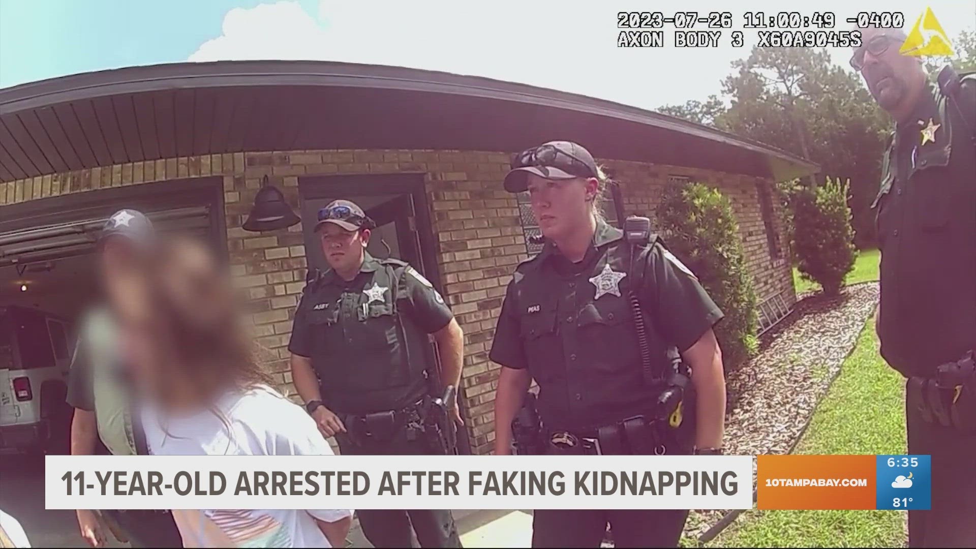 Florida 11-year-old Arrested For Reporting Fake Kidnapping | Wtsp.com