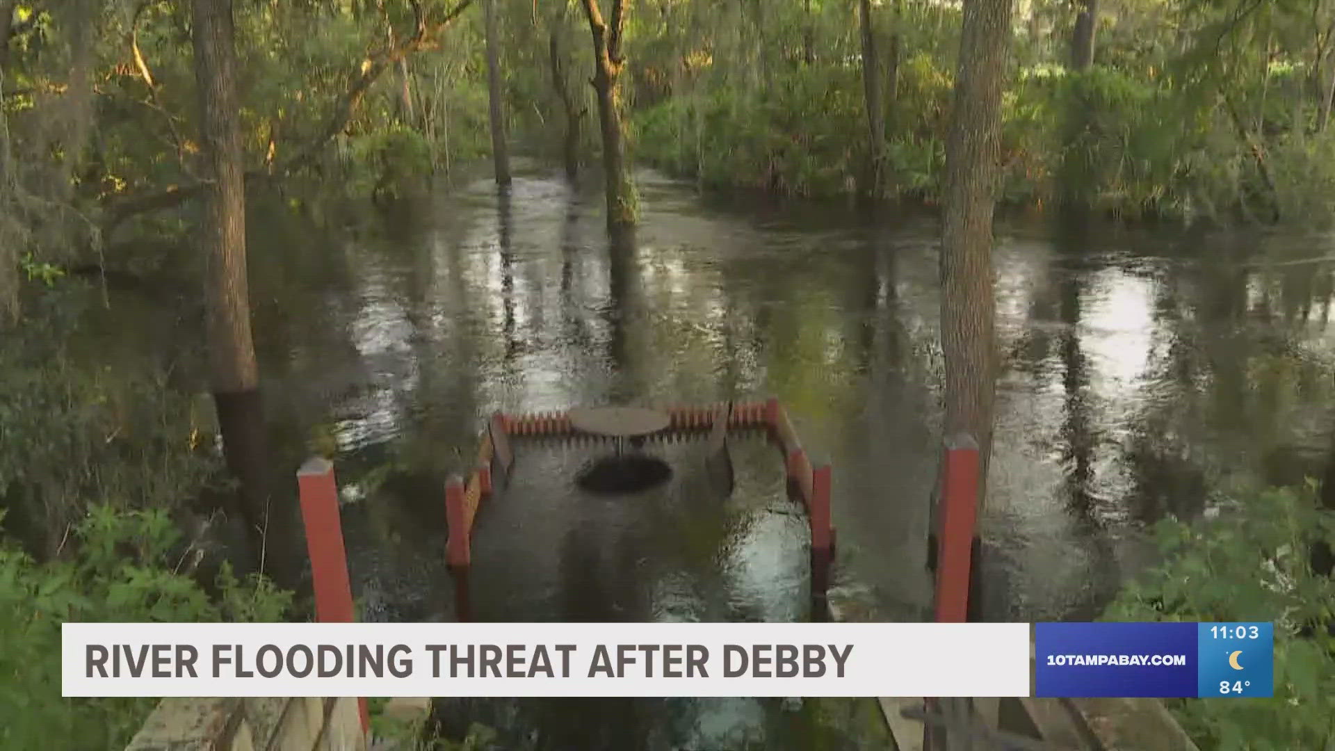 The Anclote River is expected to keep rising, along with the Myakka River in Sarasota County, until later this week.