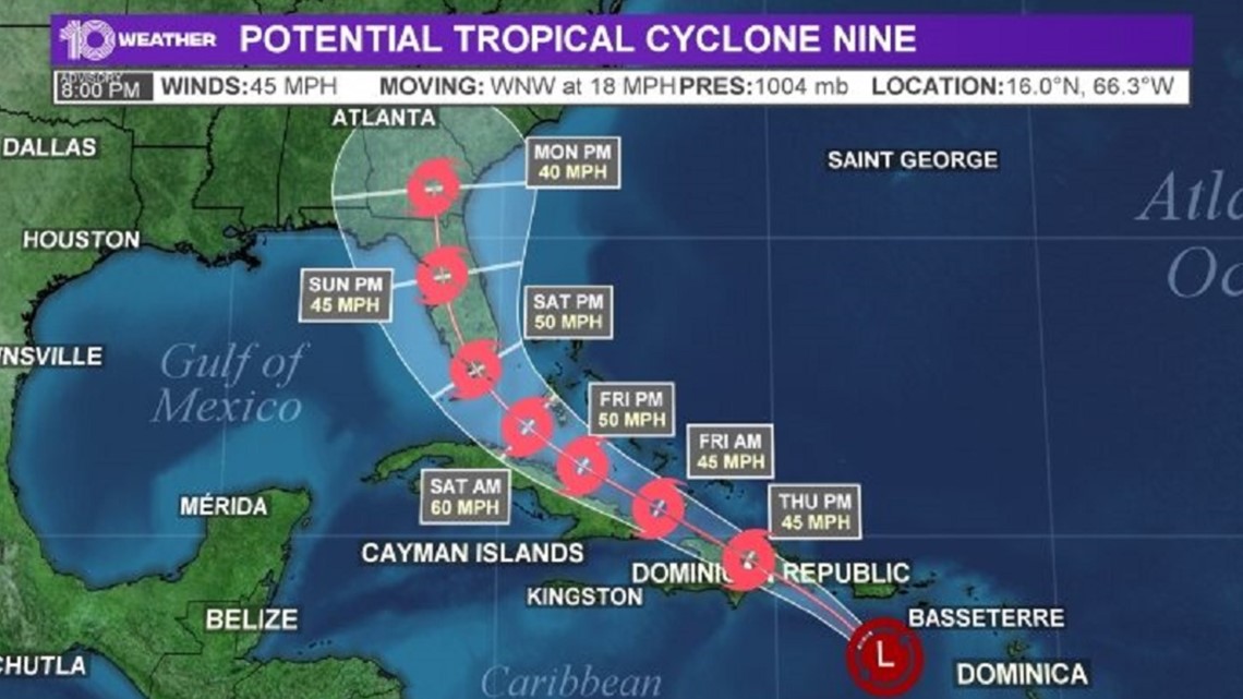 Tracking Potential Tropical Cyclone Nine | wtsp.com