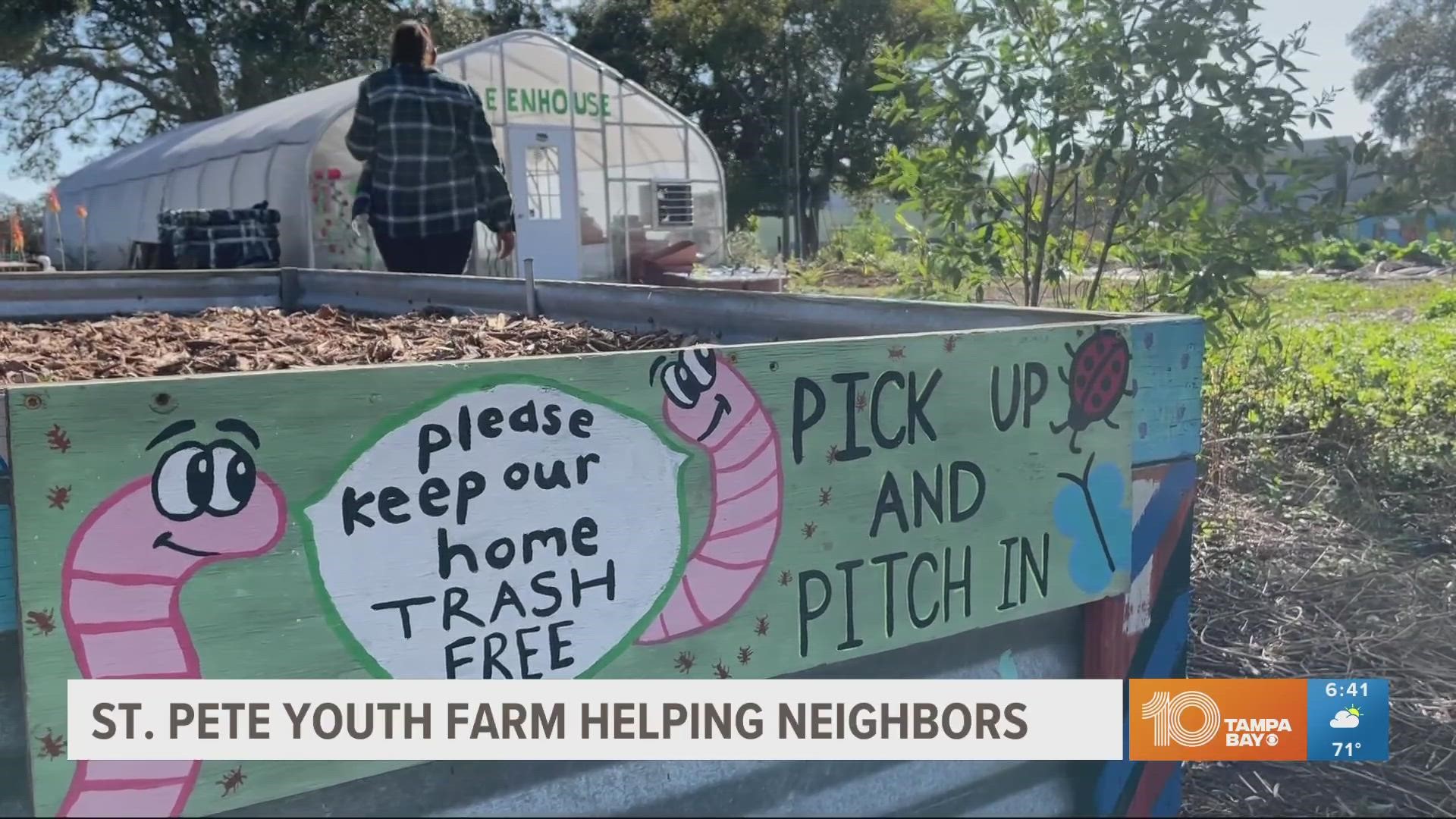 About 20 young people are employed at the community farm.