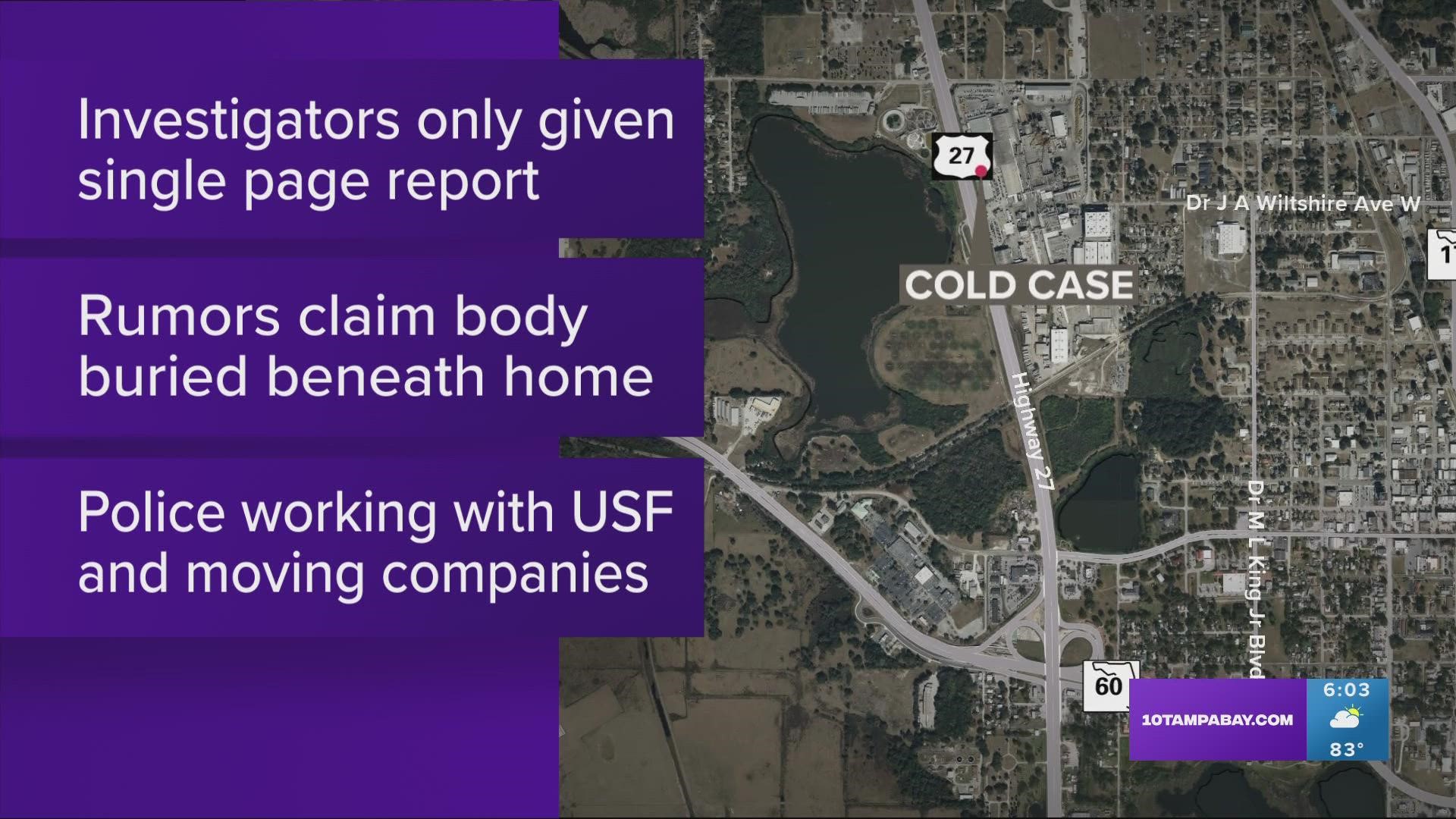 Back in 2019, a retired Lake Wales supervisor told detectives about rumors the woman may have been killed by her on-again, off-again boyfriend who has since died.