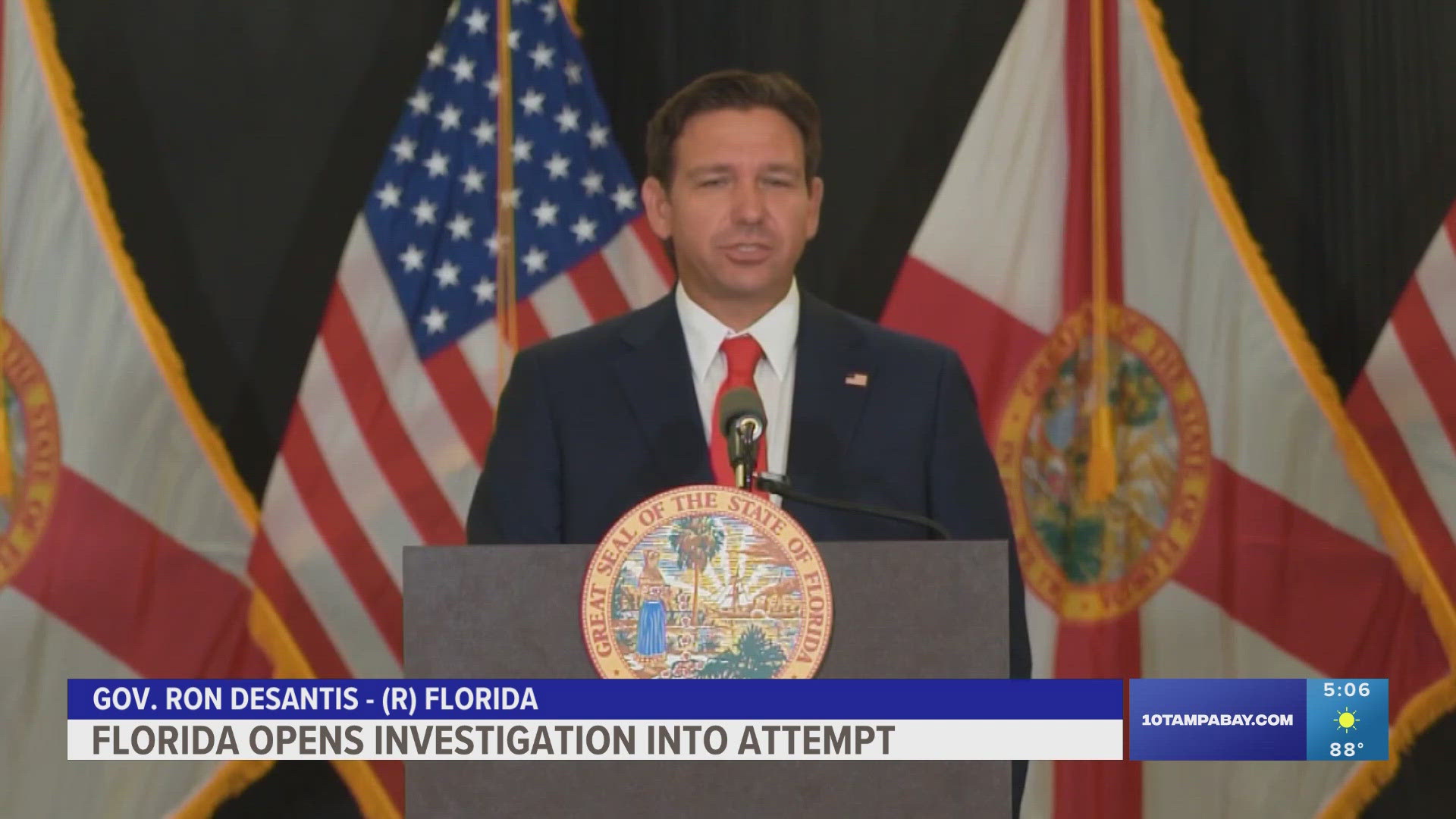 The Florida governor said the statewide prosecutor's office will pursue the case on attempted murder charges.