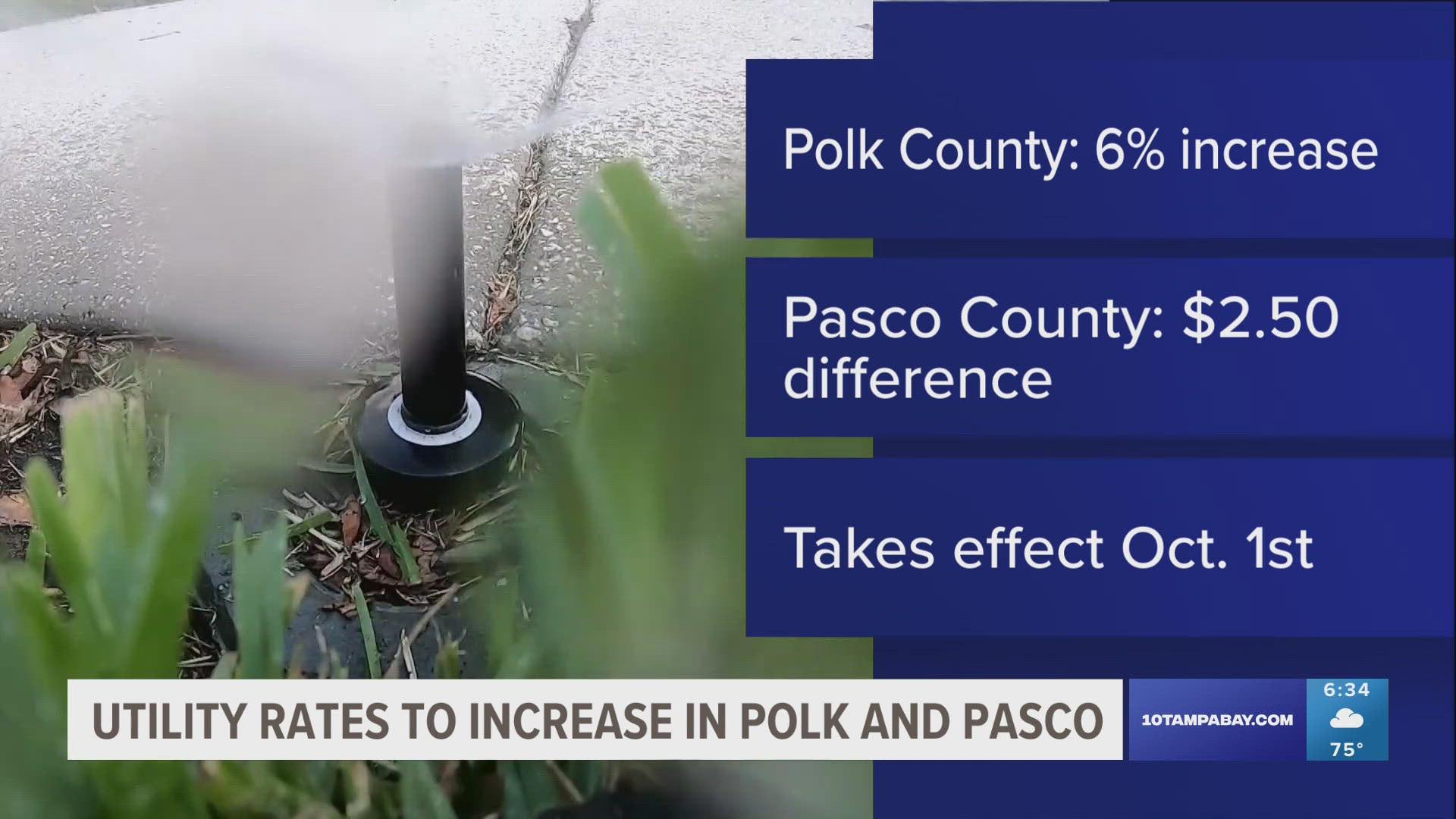 Residents in Polk and Pasco Counties will see a larger utility bill beginning in October due to increasing rates.