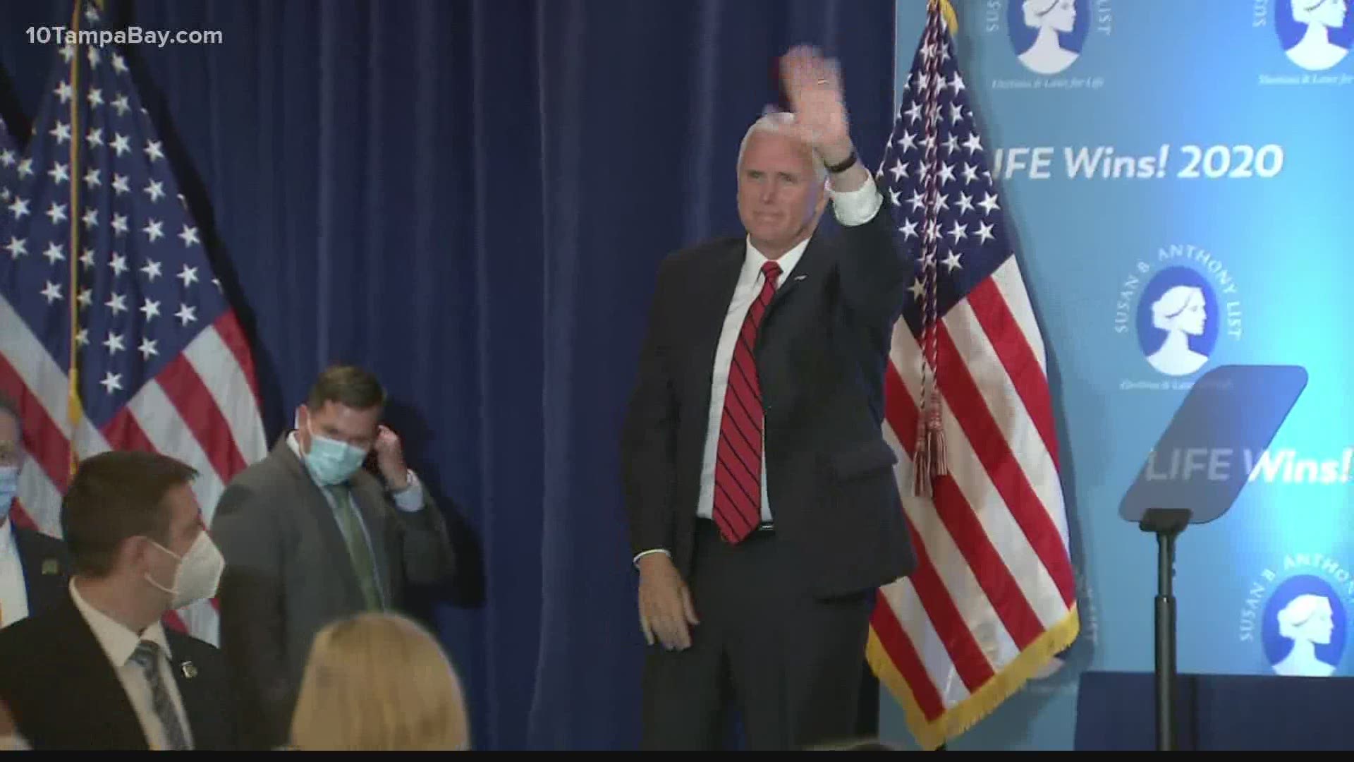 Just days after President Trump was in Tampa Bay for a campaign fundraiser, Vice President Mike Pence was in the Tampa Bay area Wednesday.