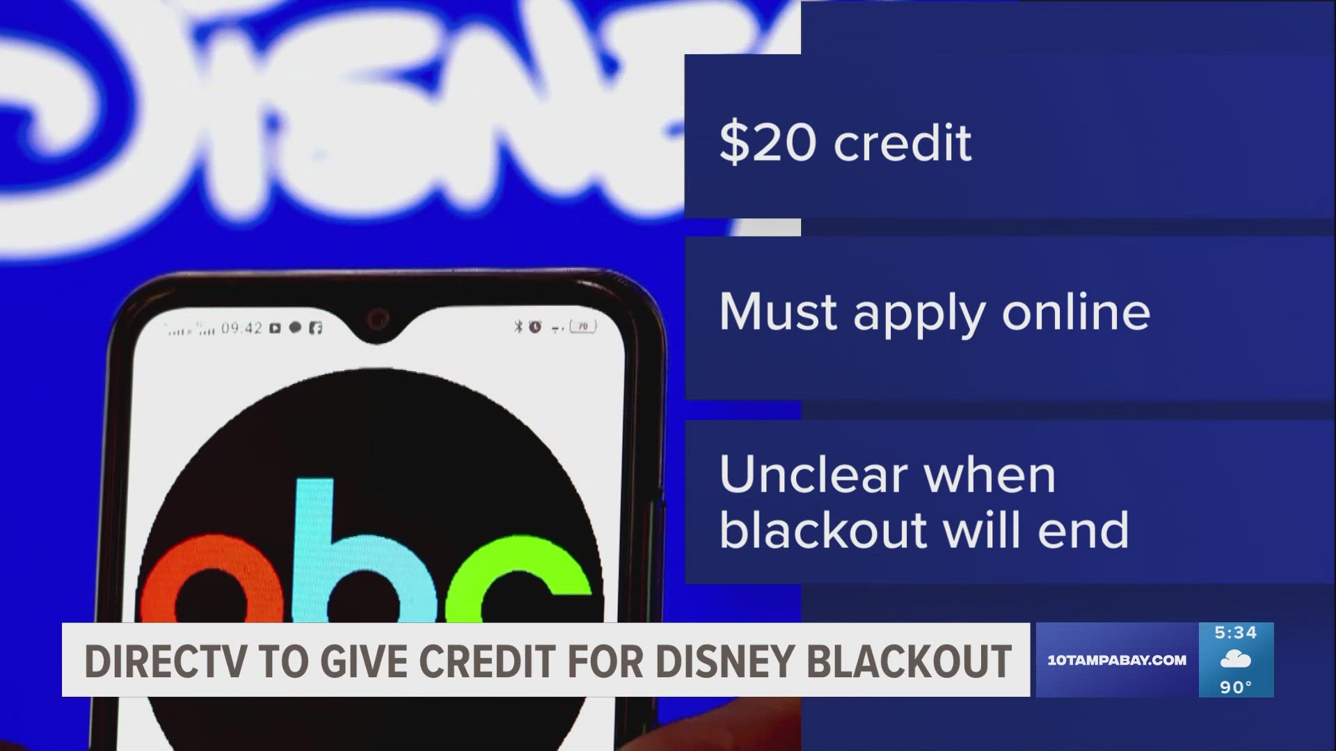 ESPN and other Disney Entertainment channels went dark on DirecTV Sunday night after the sides were unable to reach a new carriage agreement.