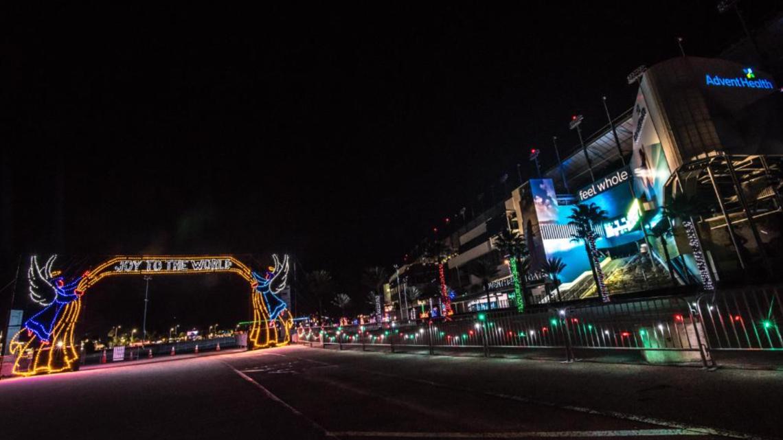 magic of lights underway at daytona international speedway