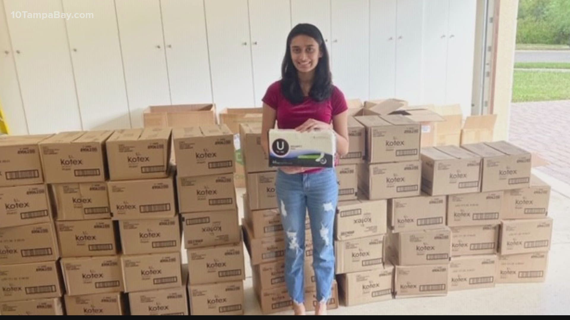 Aanya Patel, 15, was shocked to find out one in five girls struggle to afford the basic necessities of menstrual hygiene products.