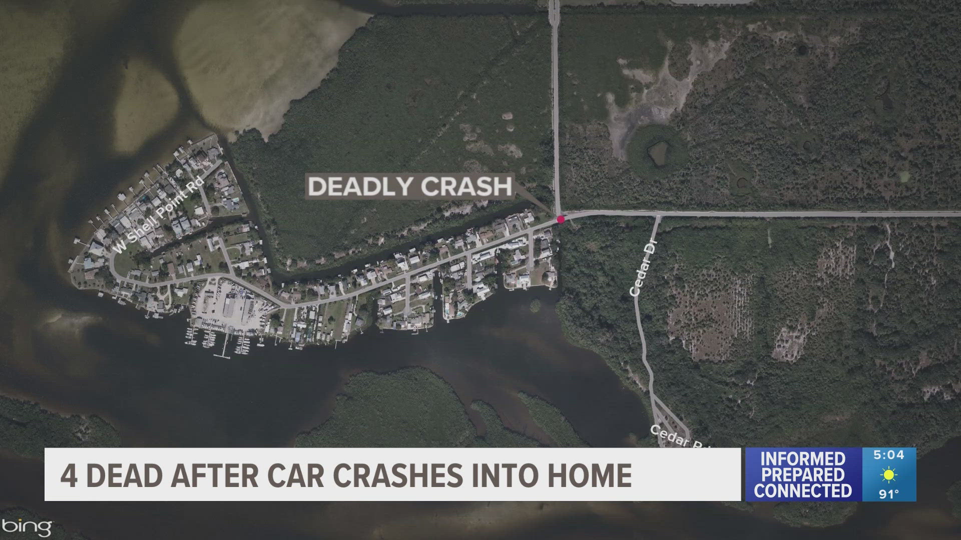 Officials said the car hit a home, but no one inside the home was injured. 