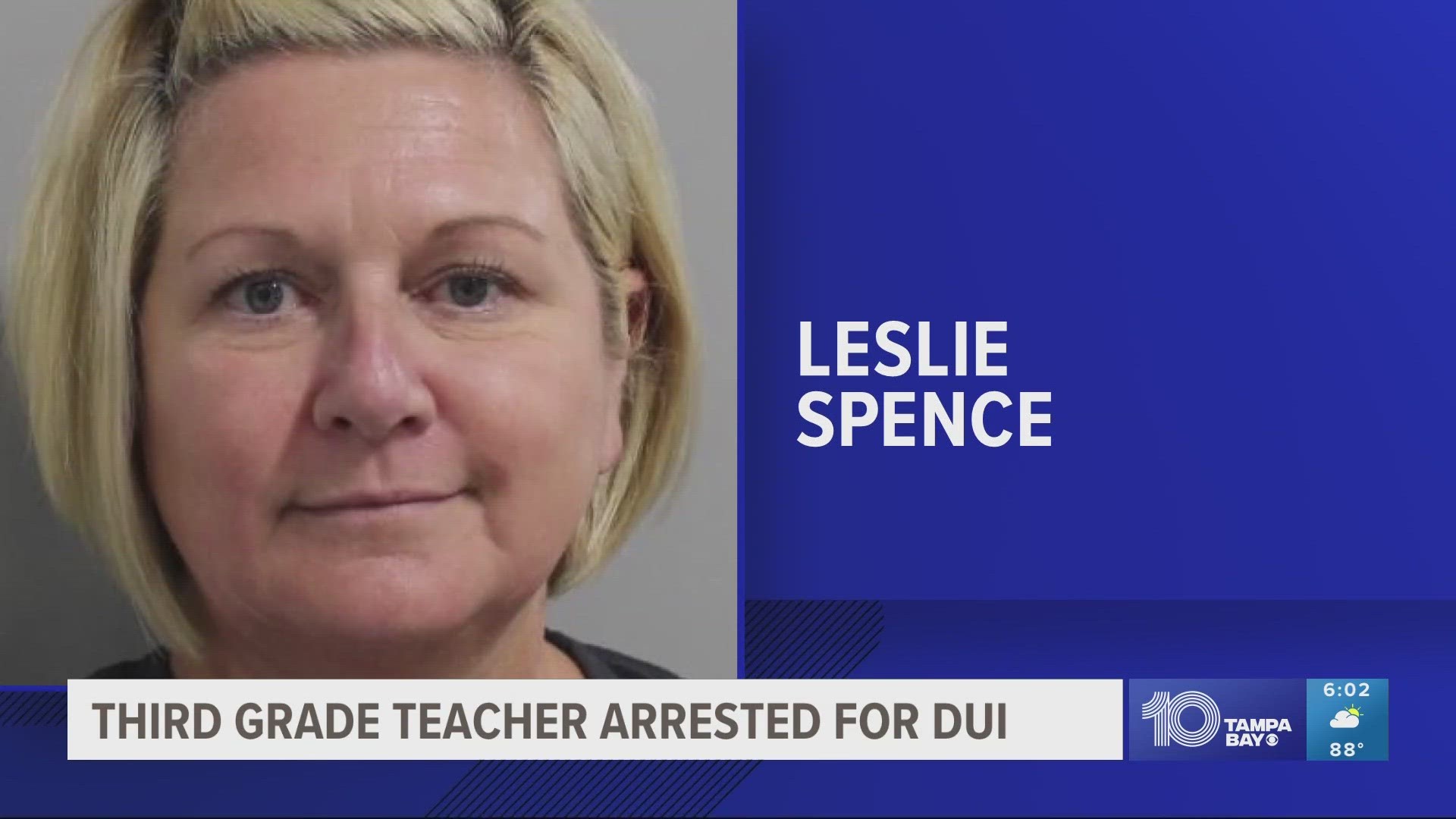 Deputies say they found the teacher swerving across lanes, slurring her words and having bloodshot eyes.